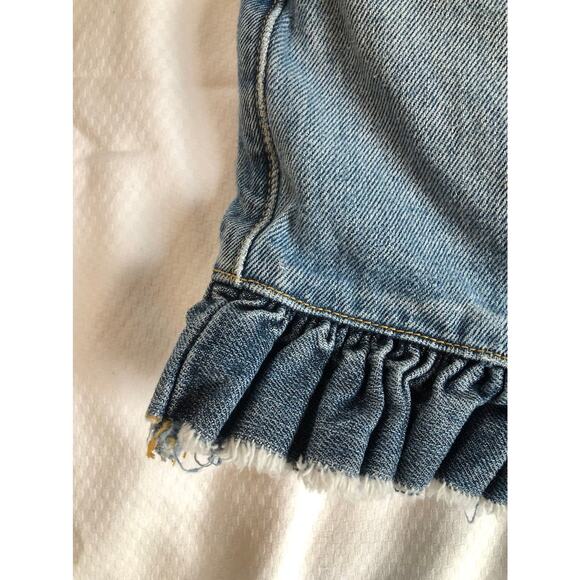 CARMAR girls denim distressed ruffle jean skirt size 24 size 8 - Picture 2 of 6